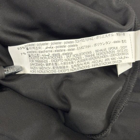 Zara Womens Velvet Midi Dress Size M Black draped Vneck Cocktail 9246/617 NWT - Picture 9 of 12